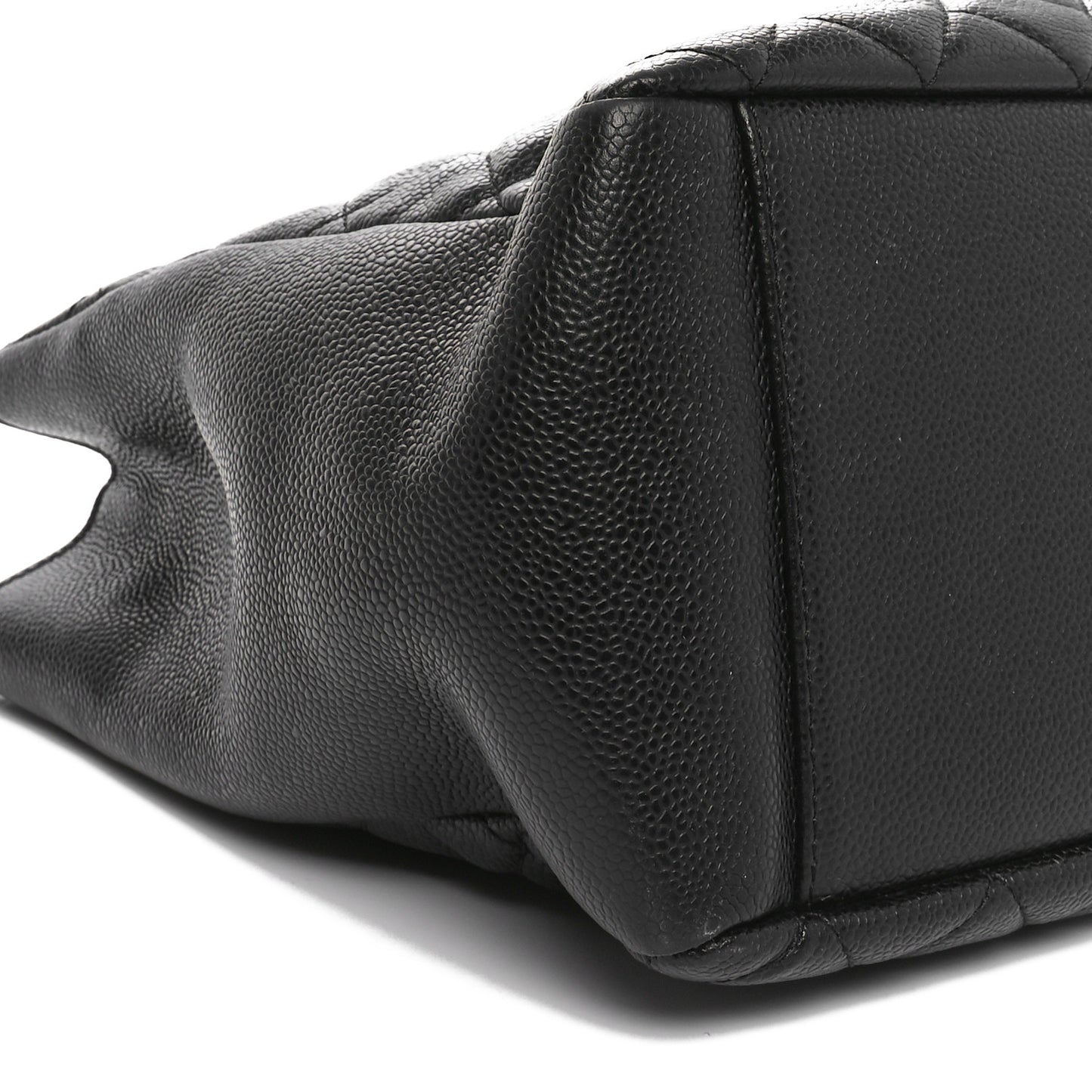 Caviar Quilted Grand Shopping Tote GST Black
