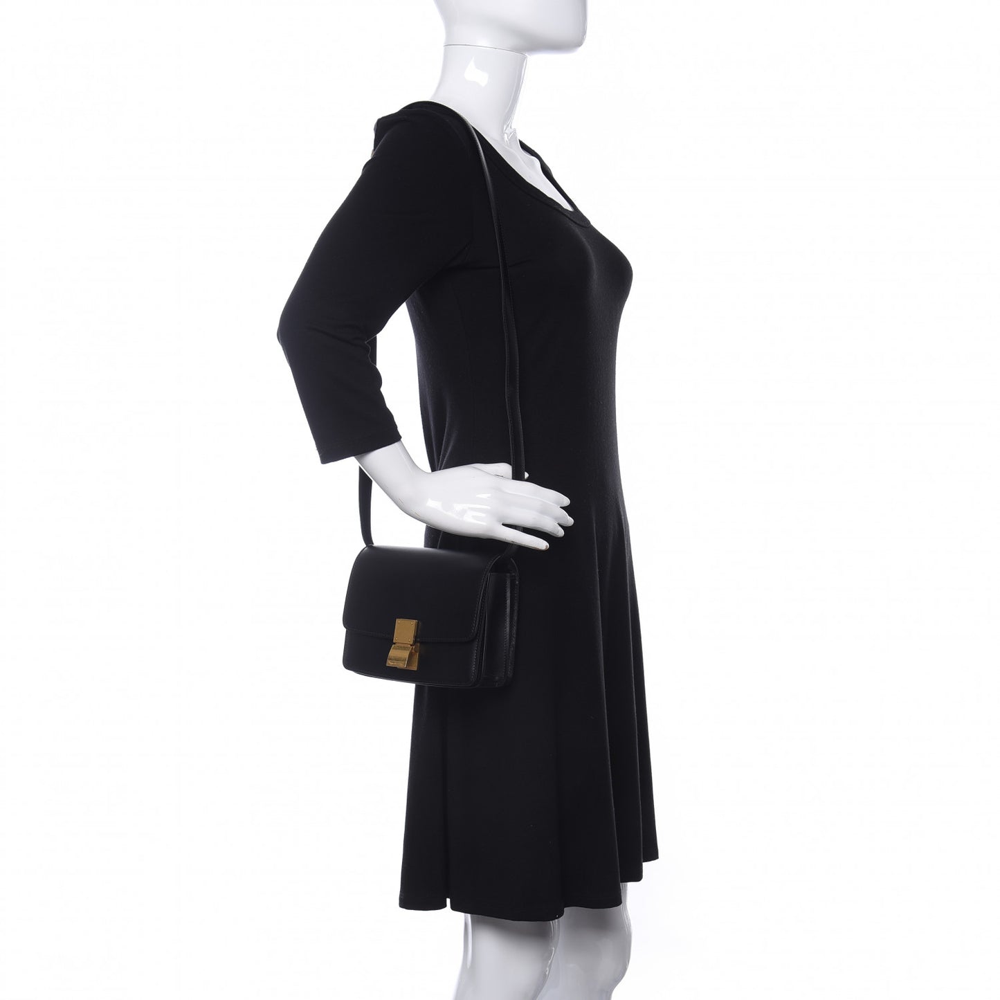 Box Calfskin Small Classic Box Flap Bag Black