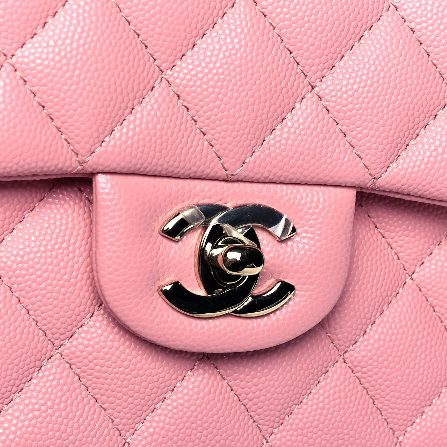 Chanel Caviar Quilted Medium Double Flap Pink 7 of 11