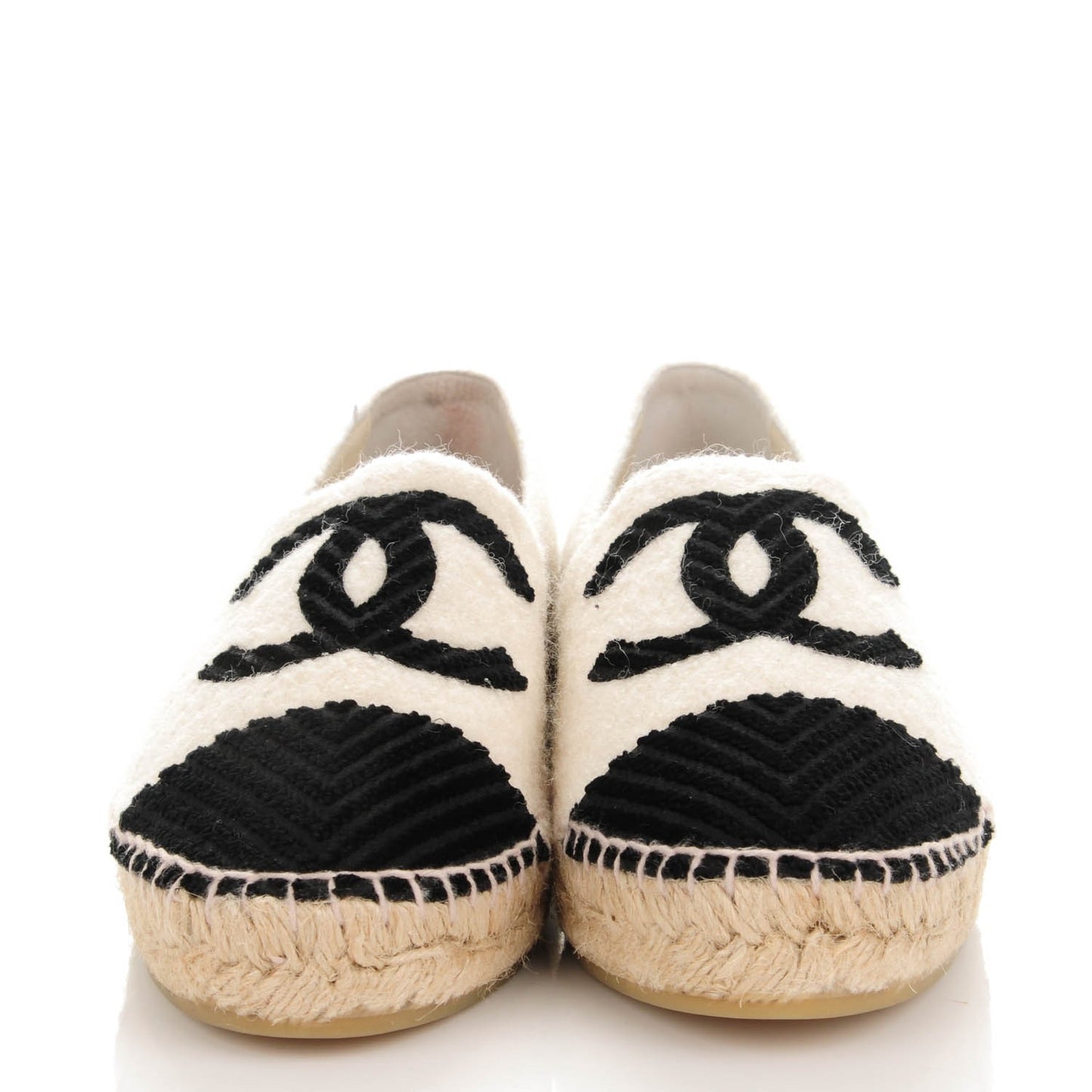 Wool CC Espadrilles 39 White Black