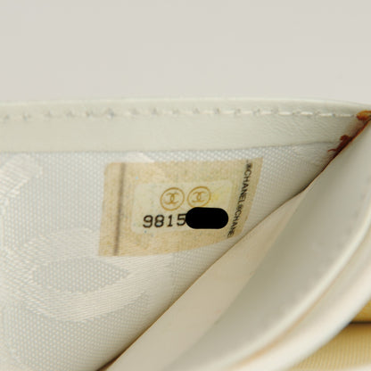 Chanel Calfskin Python Quilted Cambon Yen Wallet White 8 of 8