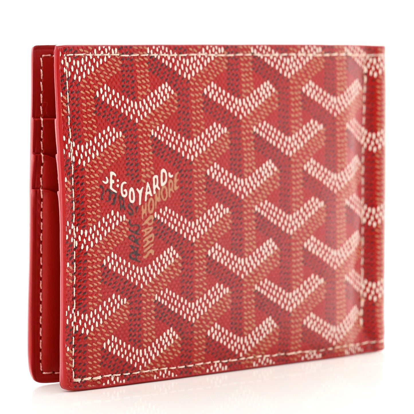 Goyardine Saint Thomas Bill Fold Wallet Red