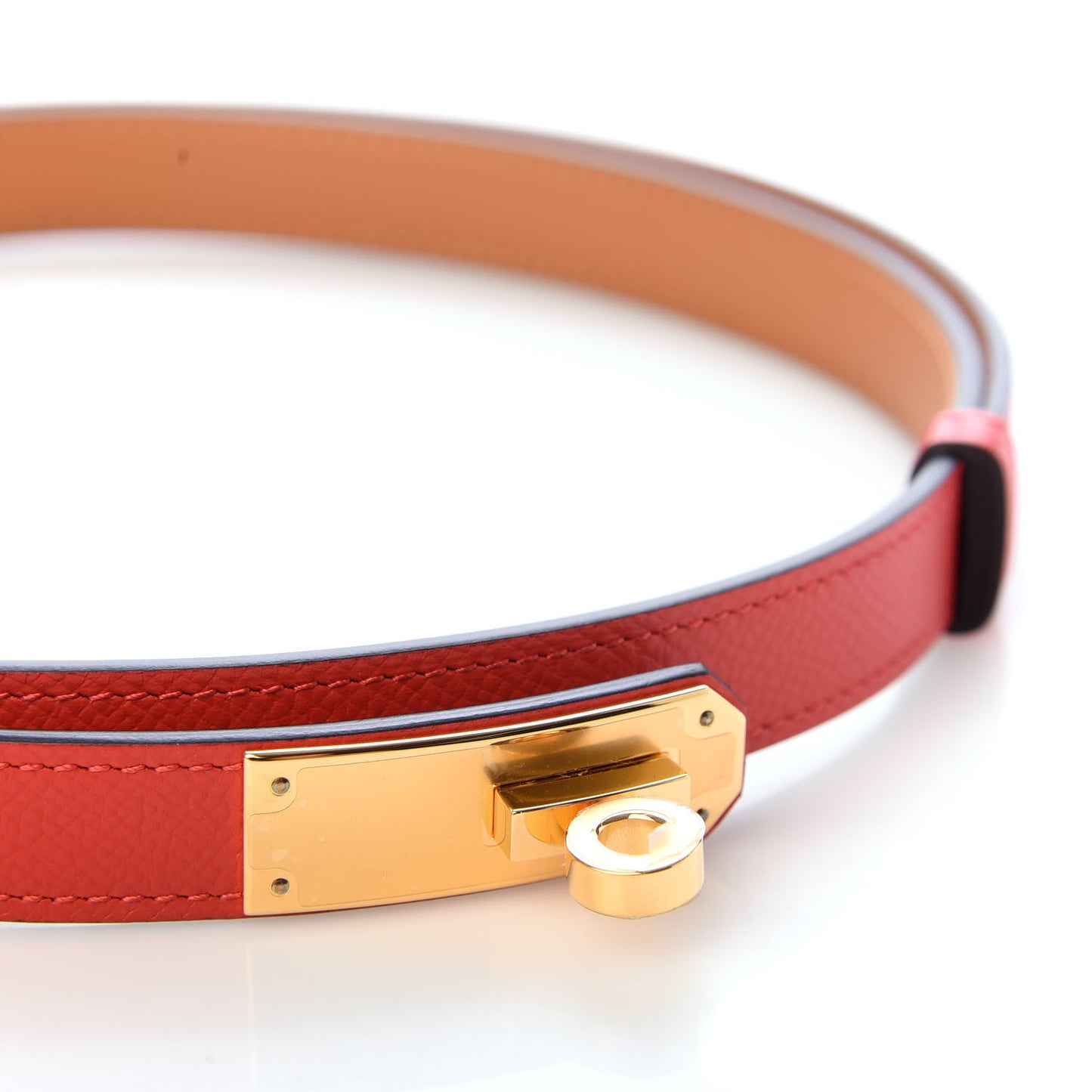 Epsom Kelly Belt Rouge Tomate