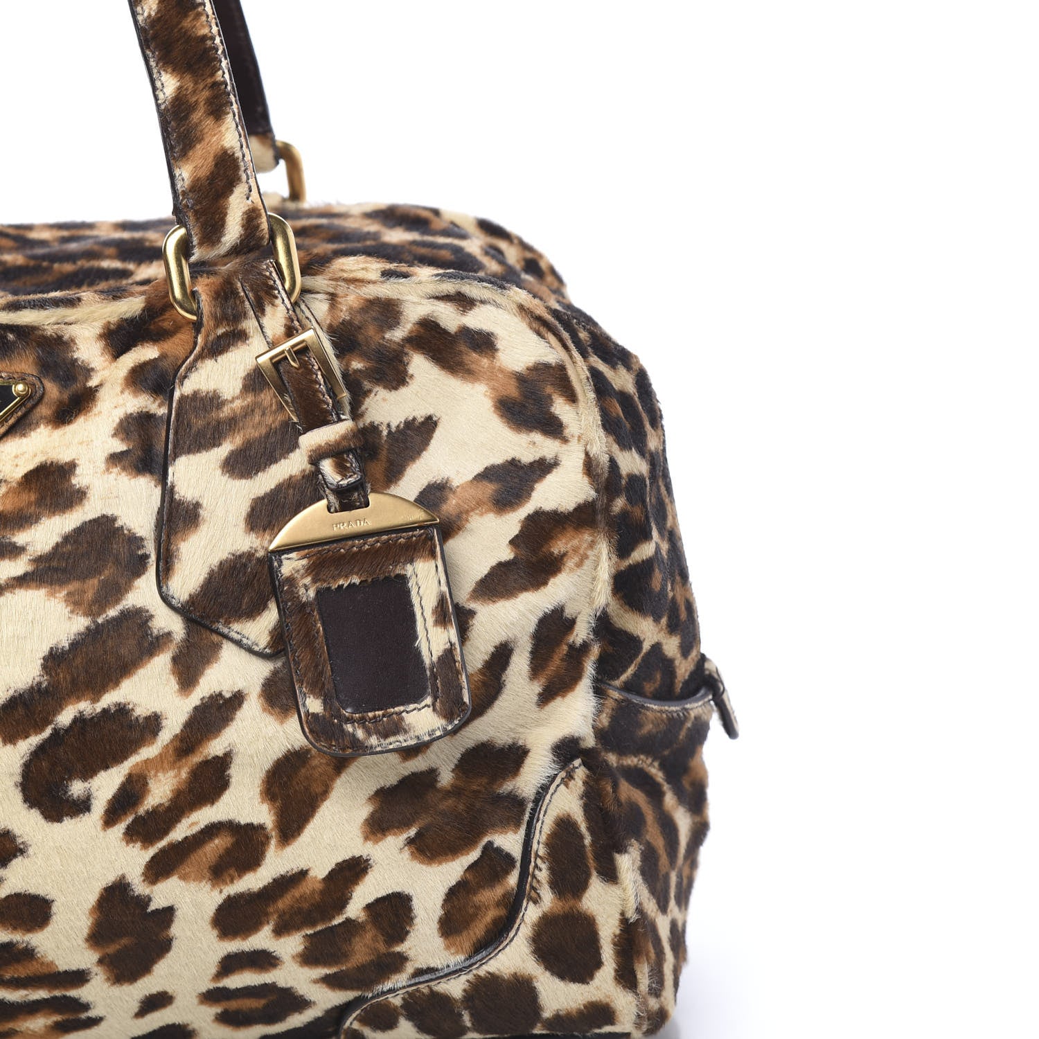 Prada Calf Hair Leopard Print Shoulder Bag Avorio 13 of 18