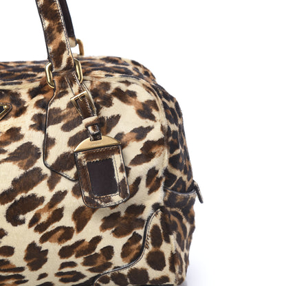 Prada Calf Hair Leopard Print Shoulder Bag Avorio 13 of 18