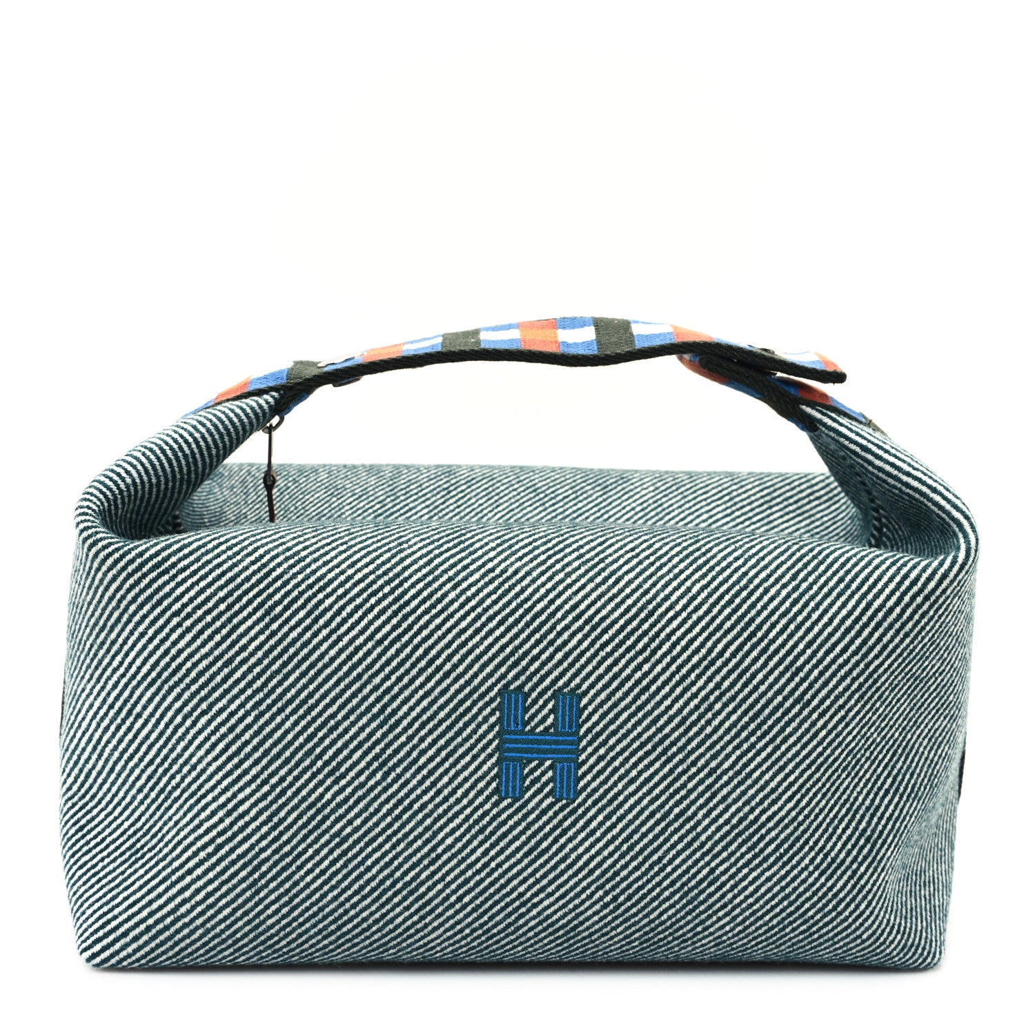 Hermes Wool Large Bride-A-Brac H Natte Pouch Bleu 1 of 9