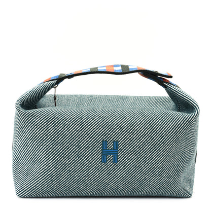 Hermes Wool Large Bride-A-Brac H Natte Pouch Bleu 1 of 9