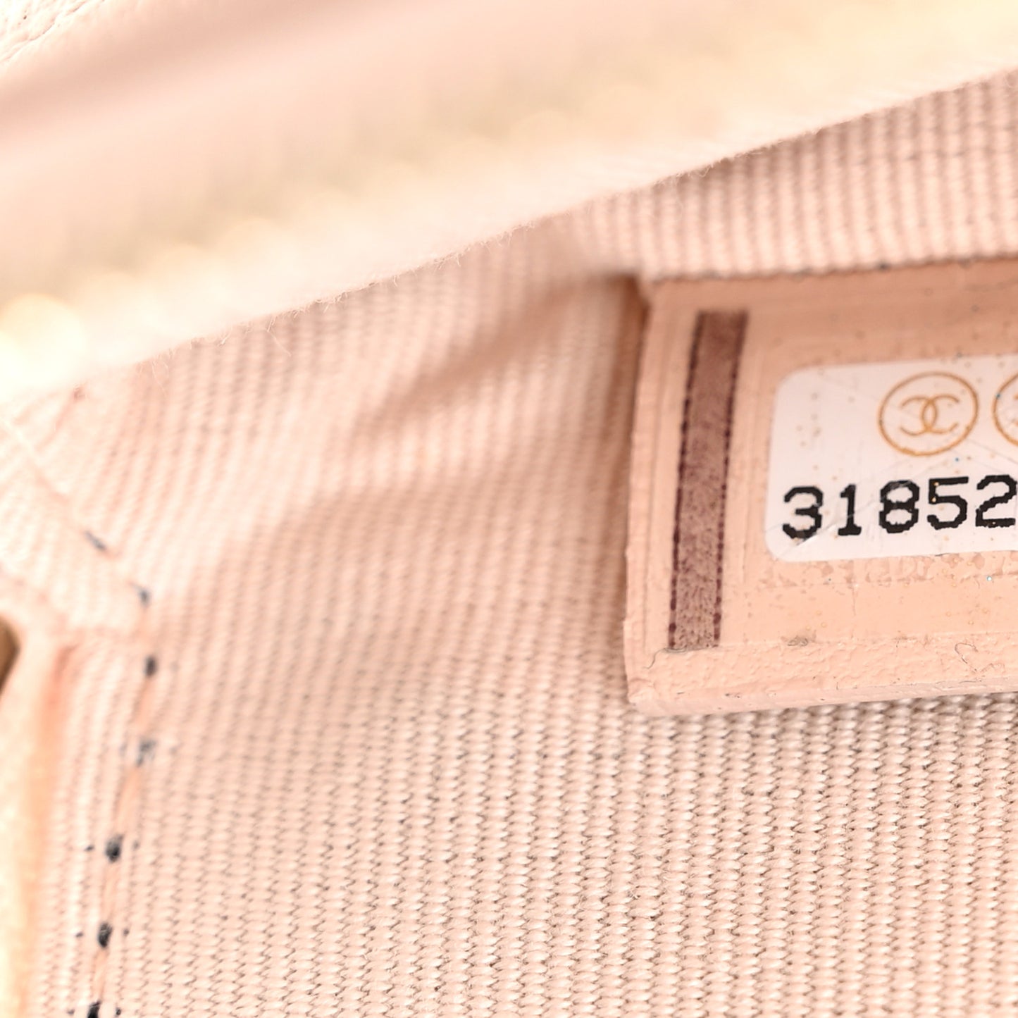 Caviar Quilted Zip Card Holder Wallet Light Beige