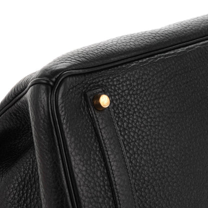 Hermes Taurillon Clemence Birkin 35 Black 13 of 24