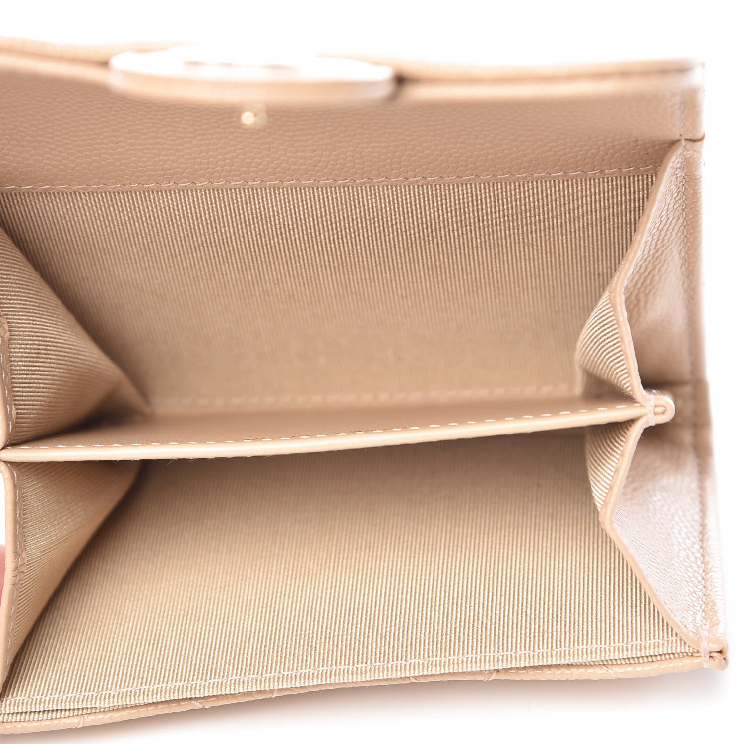 Chanel Caviar Quilted Card Holder Wallet Beige Clair 5 of 9