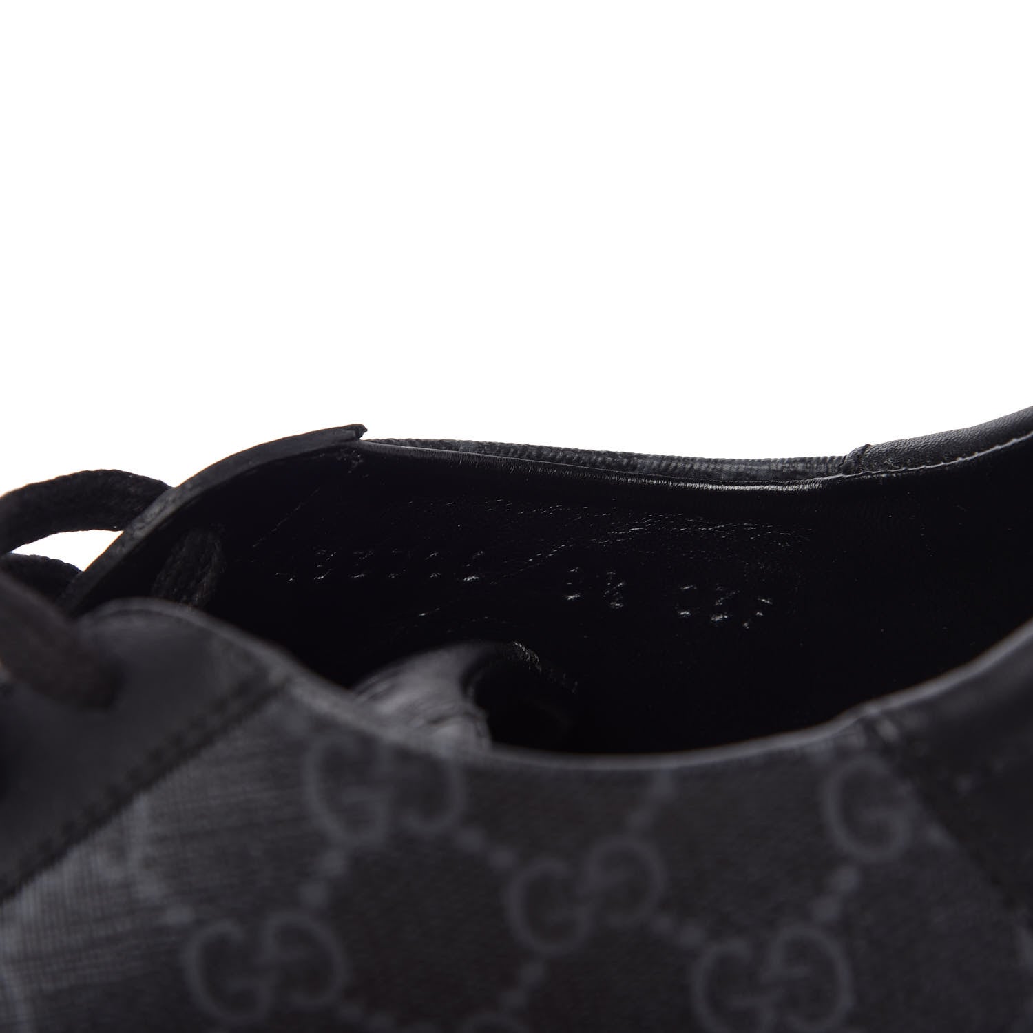 Gucci GG Supreme Monogram Mens Low Top Sneakers 8.5 Black 10 of 11