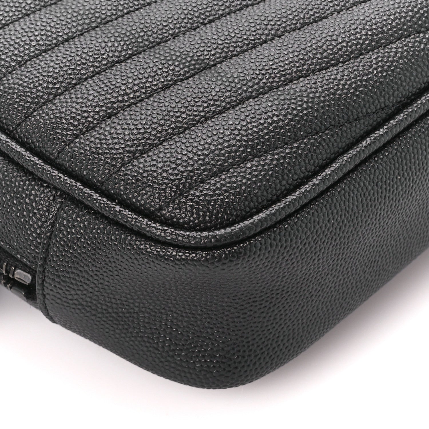 Saint Laurent Grain De Poudre Matelasse Monochrome Monogram Mini Lou Camera Bag Black 9 of 10
