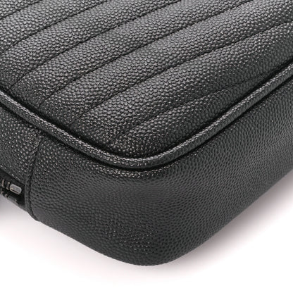 Saint Laurent Grain De Poudre Matelasse Monochrome Monogram Mini Lou Camera Bag Black 9 of 10