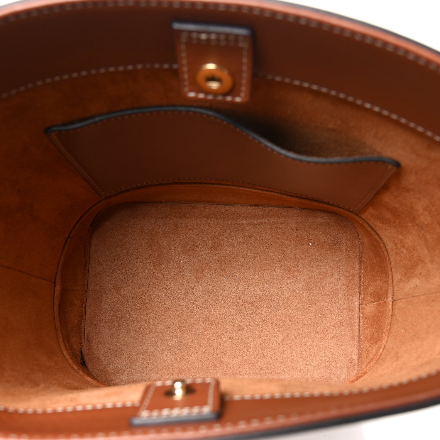 Celine Smooth Calfskin Small Cuir Triomphe Bucket Bag Tan 5 of 11