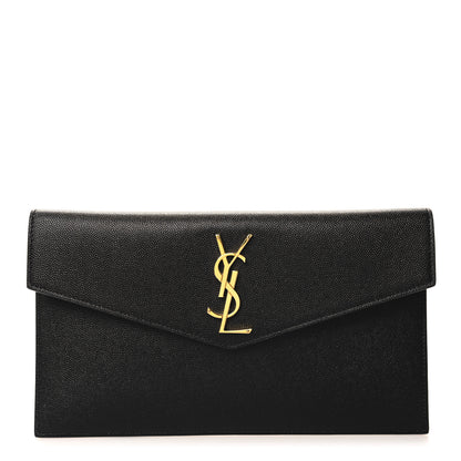 Saint Laurent Grain De Poudre Uptown Pouch Black 1 of 7