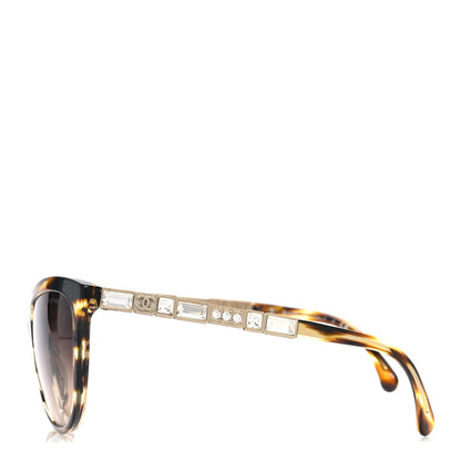 Chanel Crystal Baguette Cat Eye Bijou Sunglasses 5307-B Tortoise 3 of 8