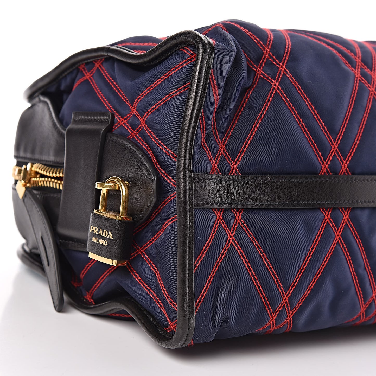 Tessuto Nylon Quilted Impunturato Bauletto Baltico Fuoco
