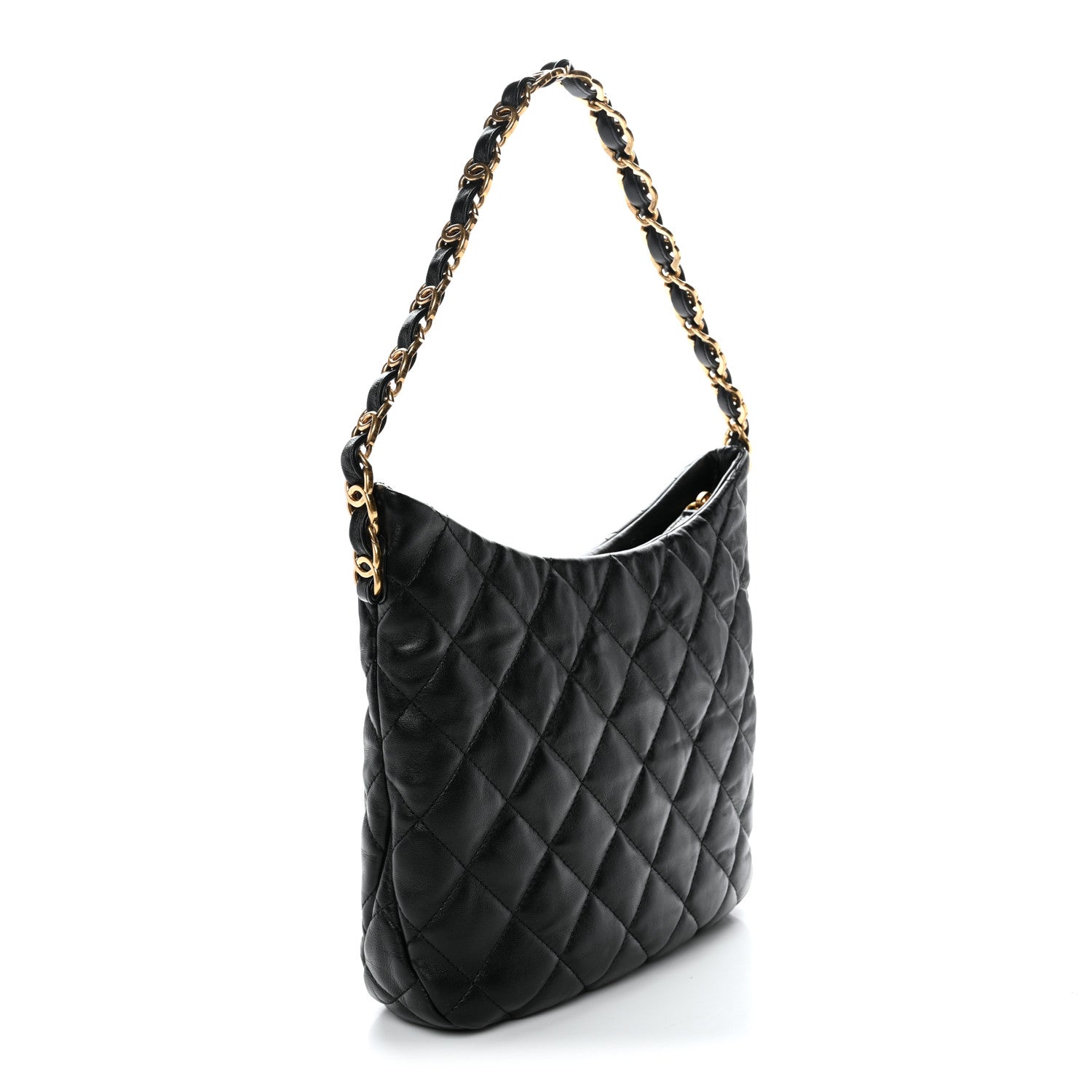 Chanel Lambskin Quilted Large CC Links Hobo Black 3 of 10