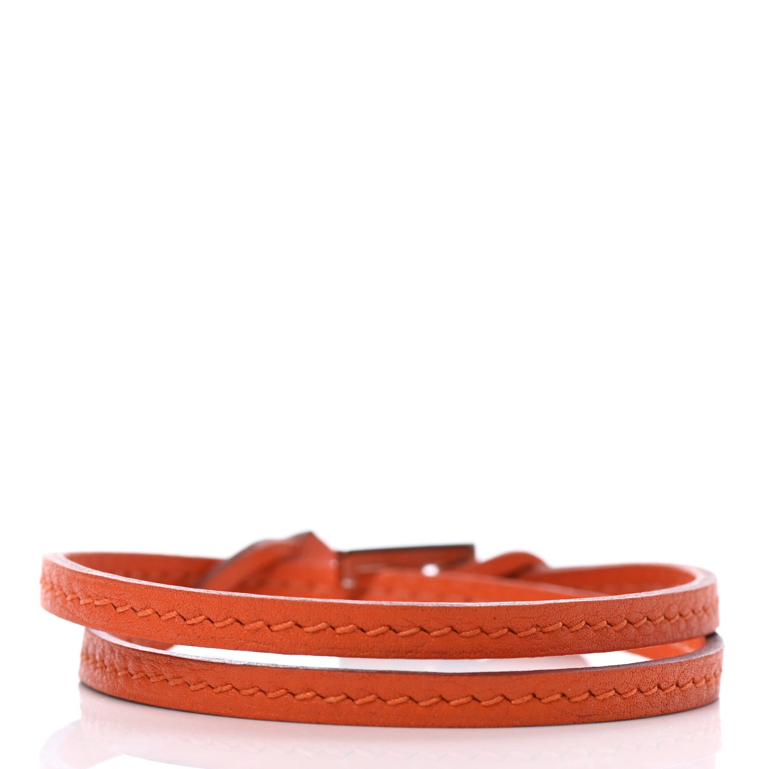 Hermes Swift Double Tour H Bracelet Orange 3 of 4