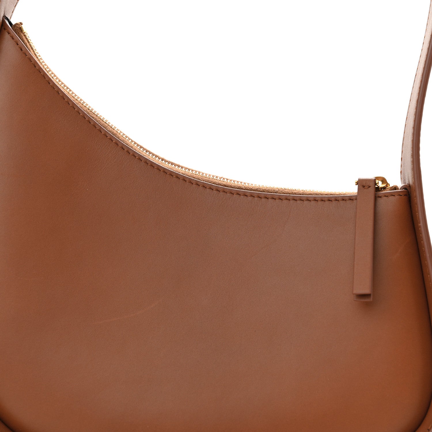 The Row Smooth Calfskin Half Moon Shoulder Bag Chestnut 7 of 11
