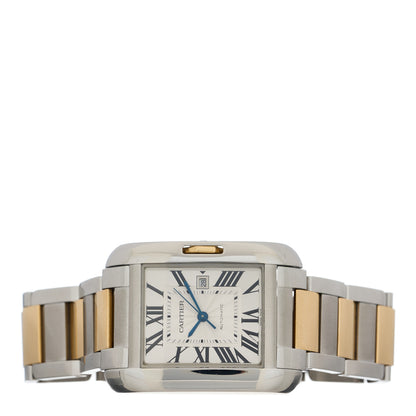 Cartier Stainless Steel 18K Yellow Gold 30mm Tank Anglaise Automatic Watch 2 of 5