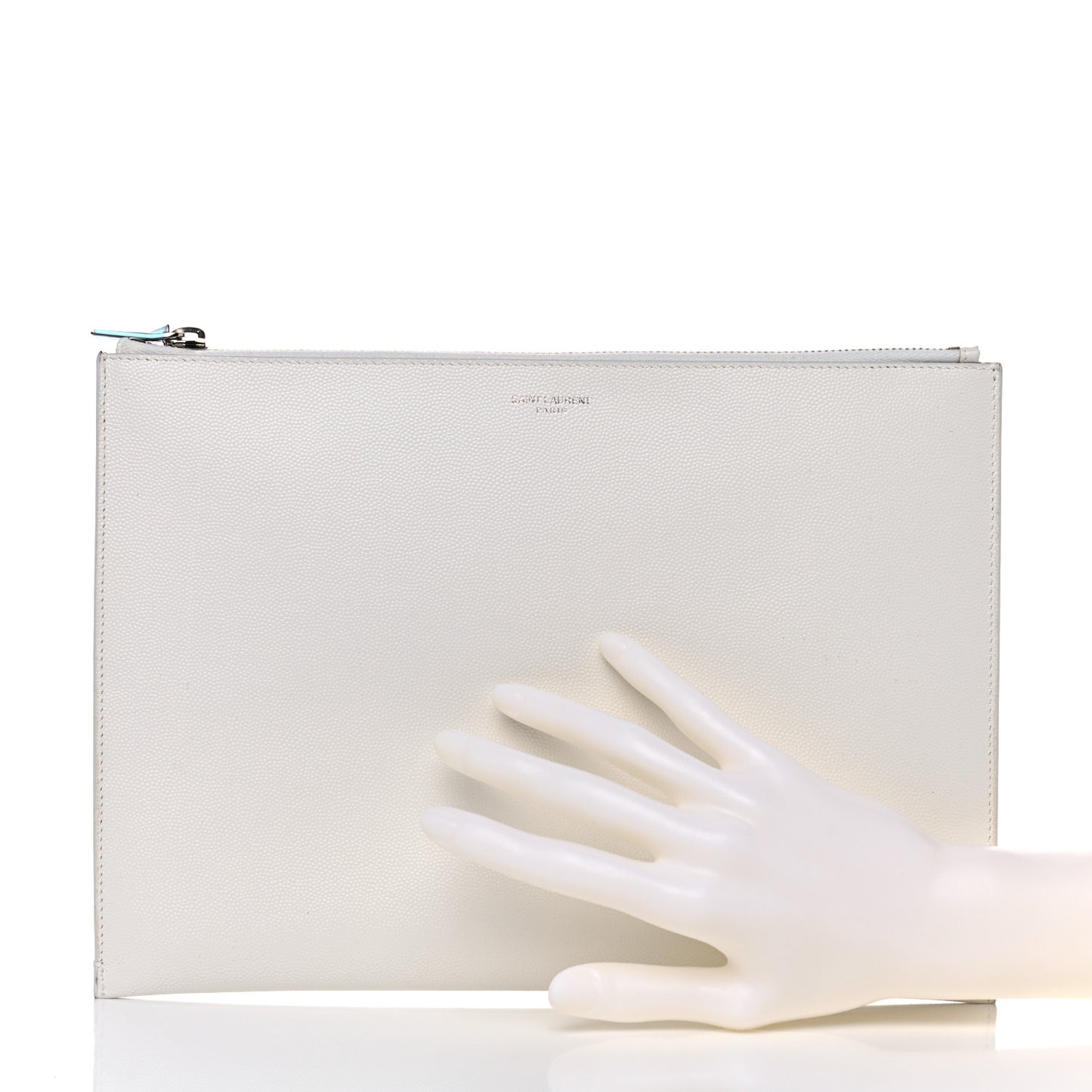 Grain de Poudre Zipped Document Holder White