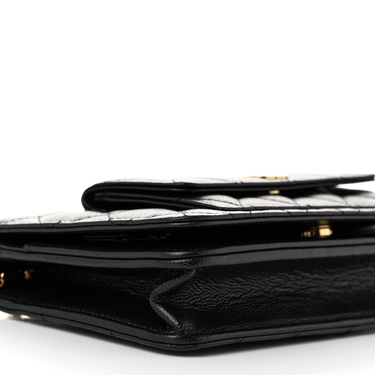 Chanel Caviar Quilted Pocket Clutch With Chain WOC Black 10 of 13