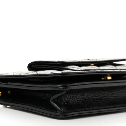 Chanel Caviar Quilted Pocket Clutch With Chain WOC Black 10 of 13