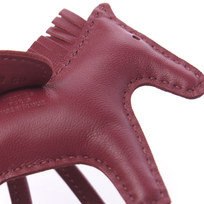 Hermes Milo Lambskin Grigri Rodeo Horse Bag Charm PM Rubis 4 of 5
