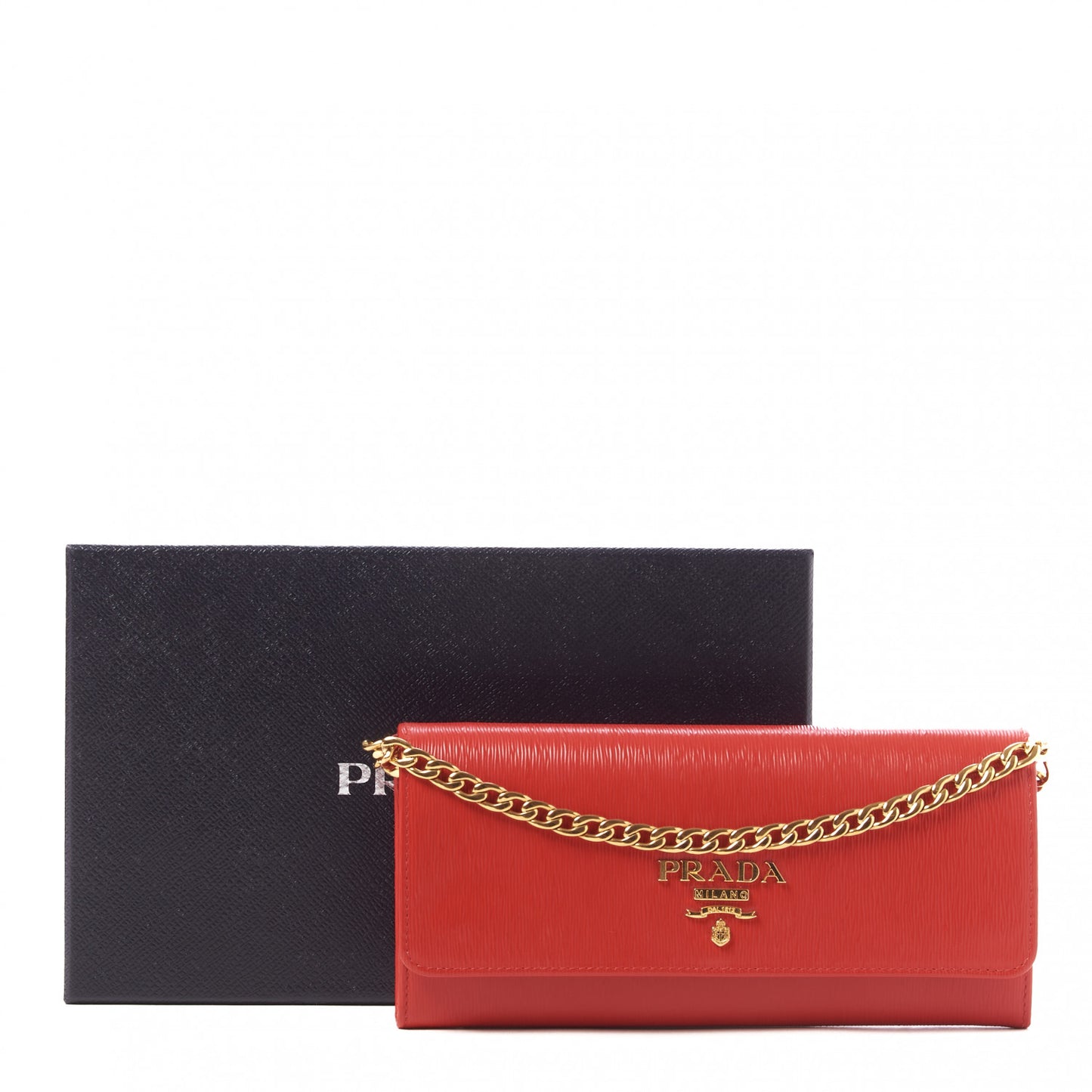 Vitello Move Metal Oro Chain Wallet Lacca