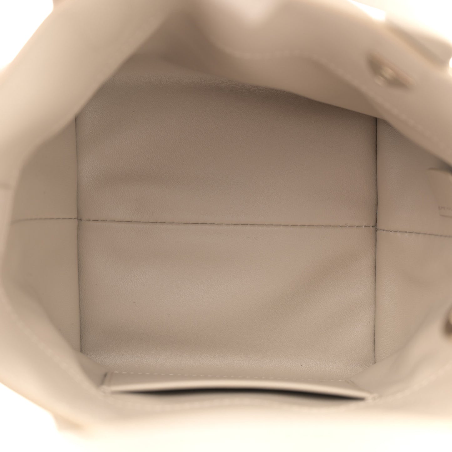 Calfskin Macrocannage Nano Toujours Vertical Tote Powder Beige