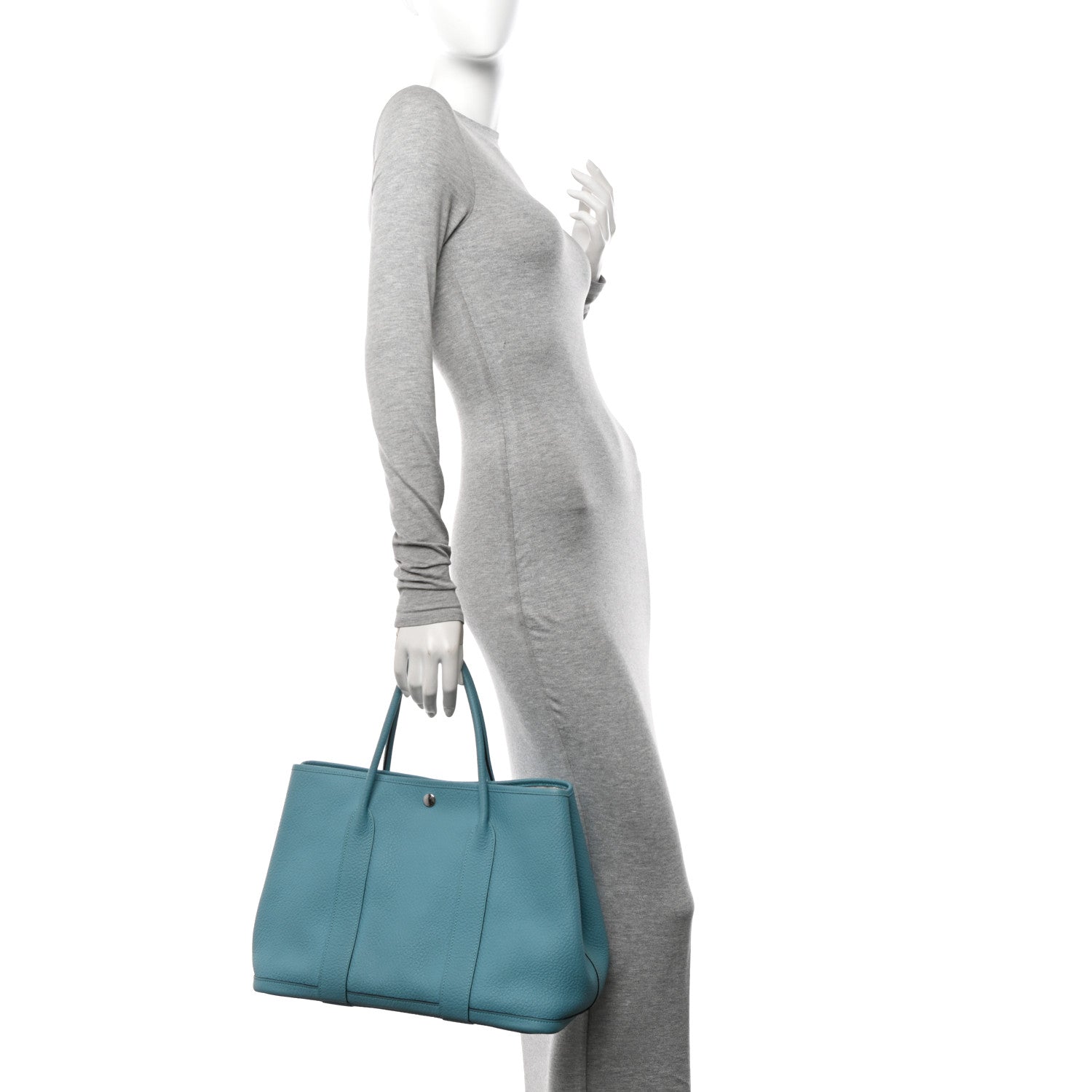 Hermes Vache Country Garden Party 36 MM Bleu Saint Cyr 2 of 12