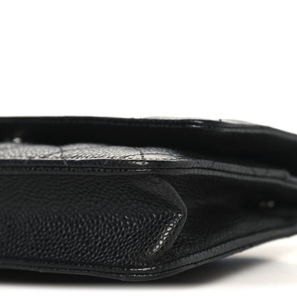 Chanel Caviar Quilted Wallet on Chain WOC Black 11 of 12