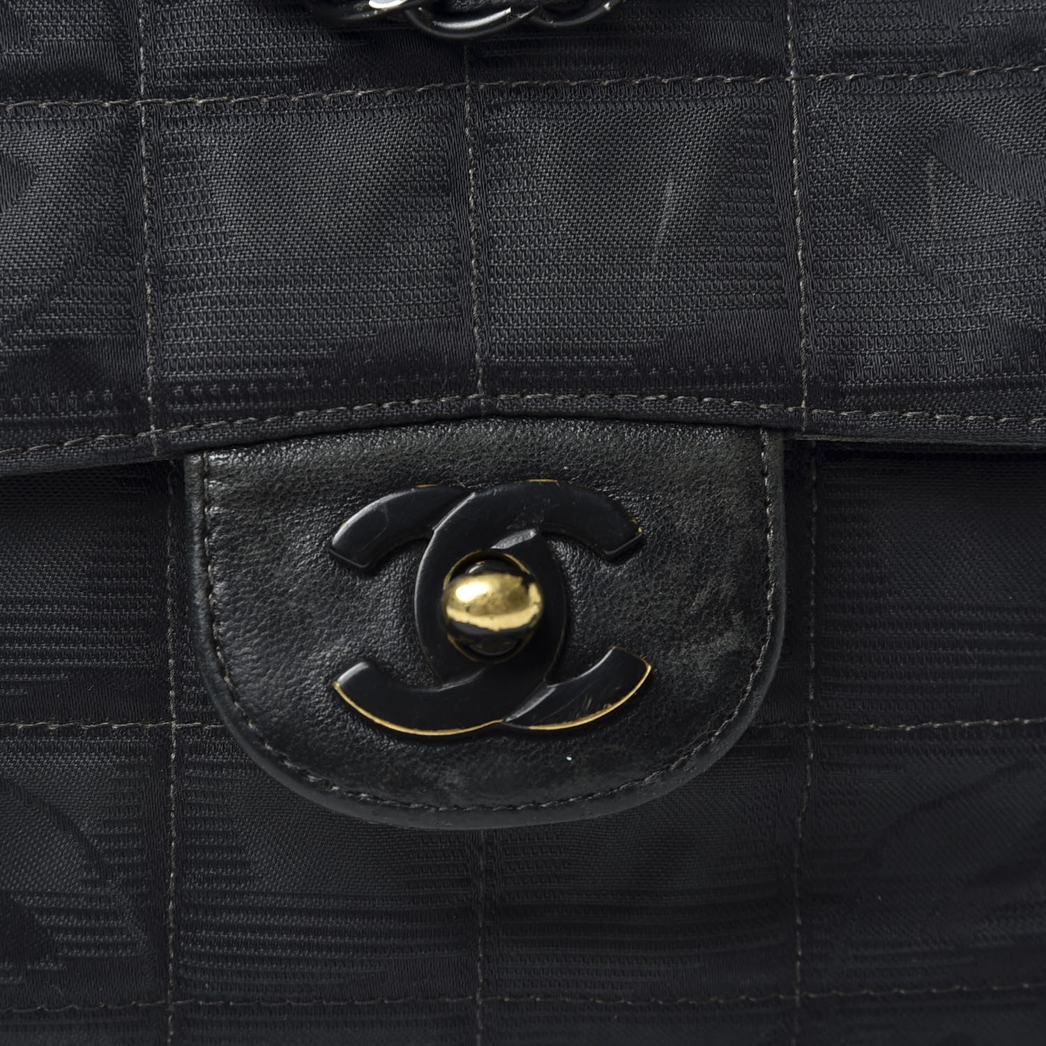 Chanel Nylon Medium Travel Flap Black 9 of 10