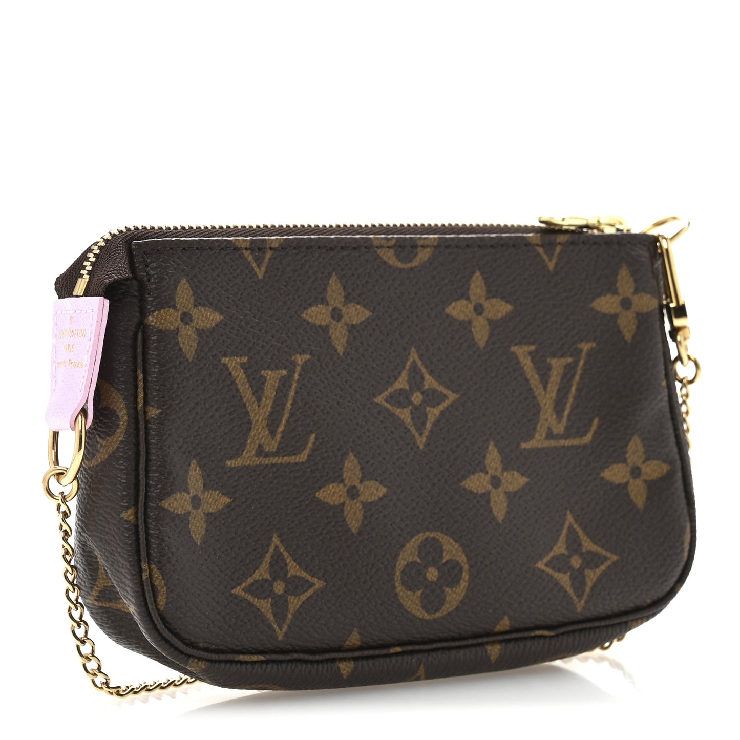 Monogram 2016 Christmas Animation Mini Pochette Accessories Rose Ballerine