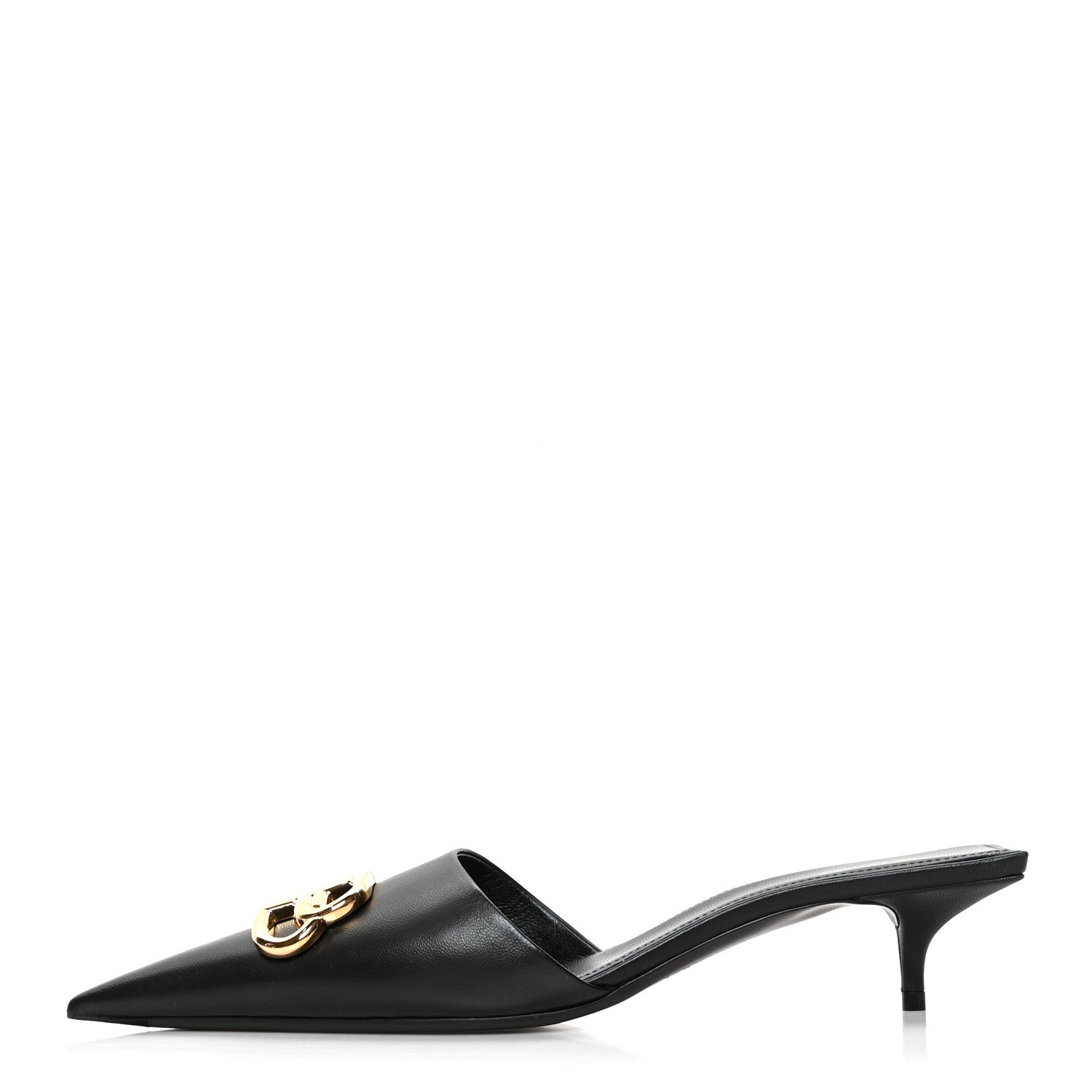 Balenciaga Soft Nappa BB Square Knife Pointed Toe 40mm Mules 39 Black 1 of 8