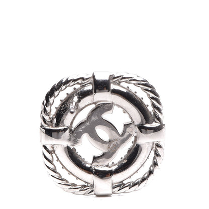 Chanel Crystal CC Lifesaver Earrings Silver 4 of 5