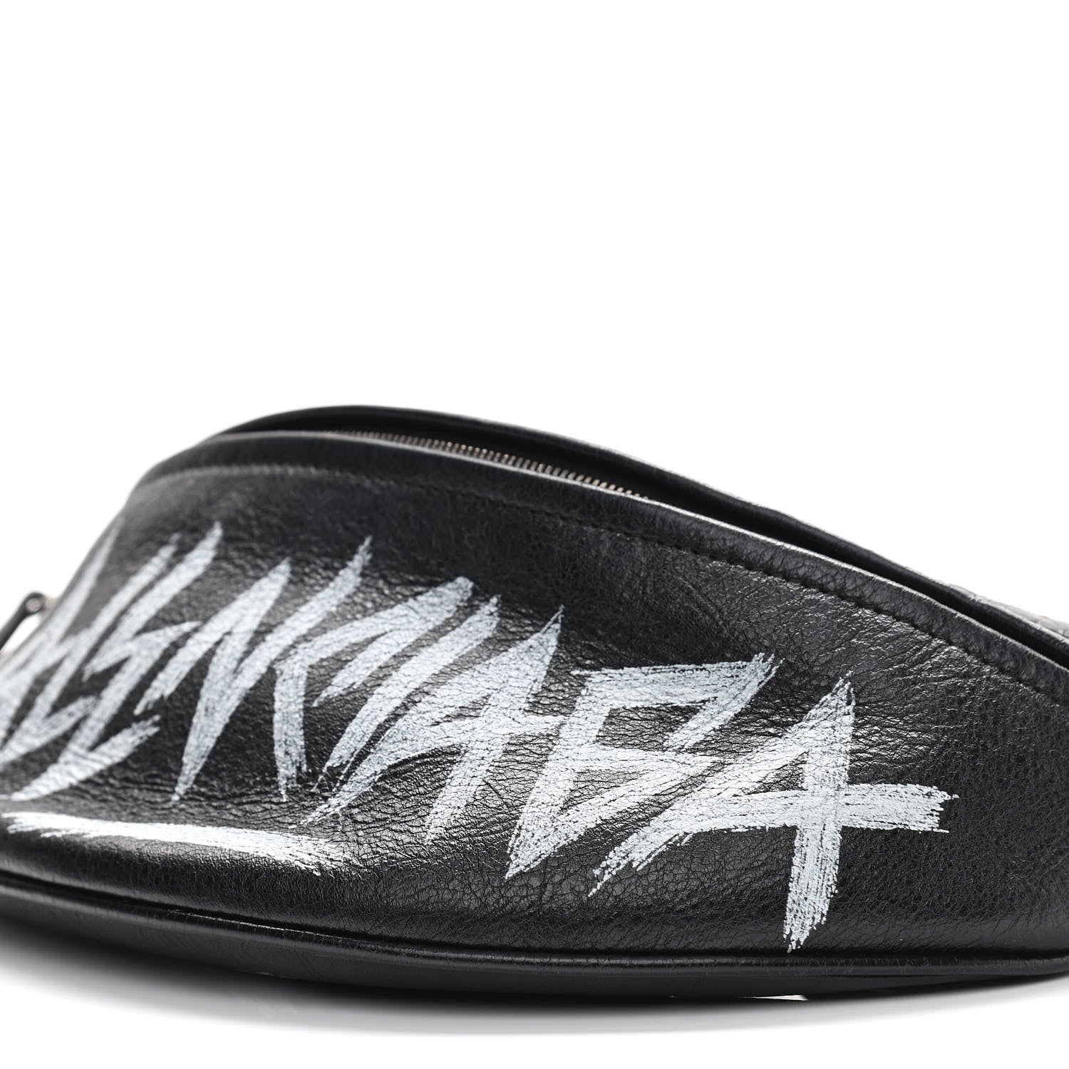 Balenciaga Agneau Arena Graffiti All Over XS Souvenir Belt Bag Black White 10 of 12