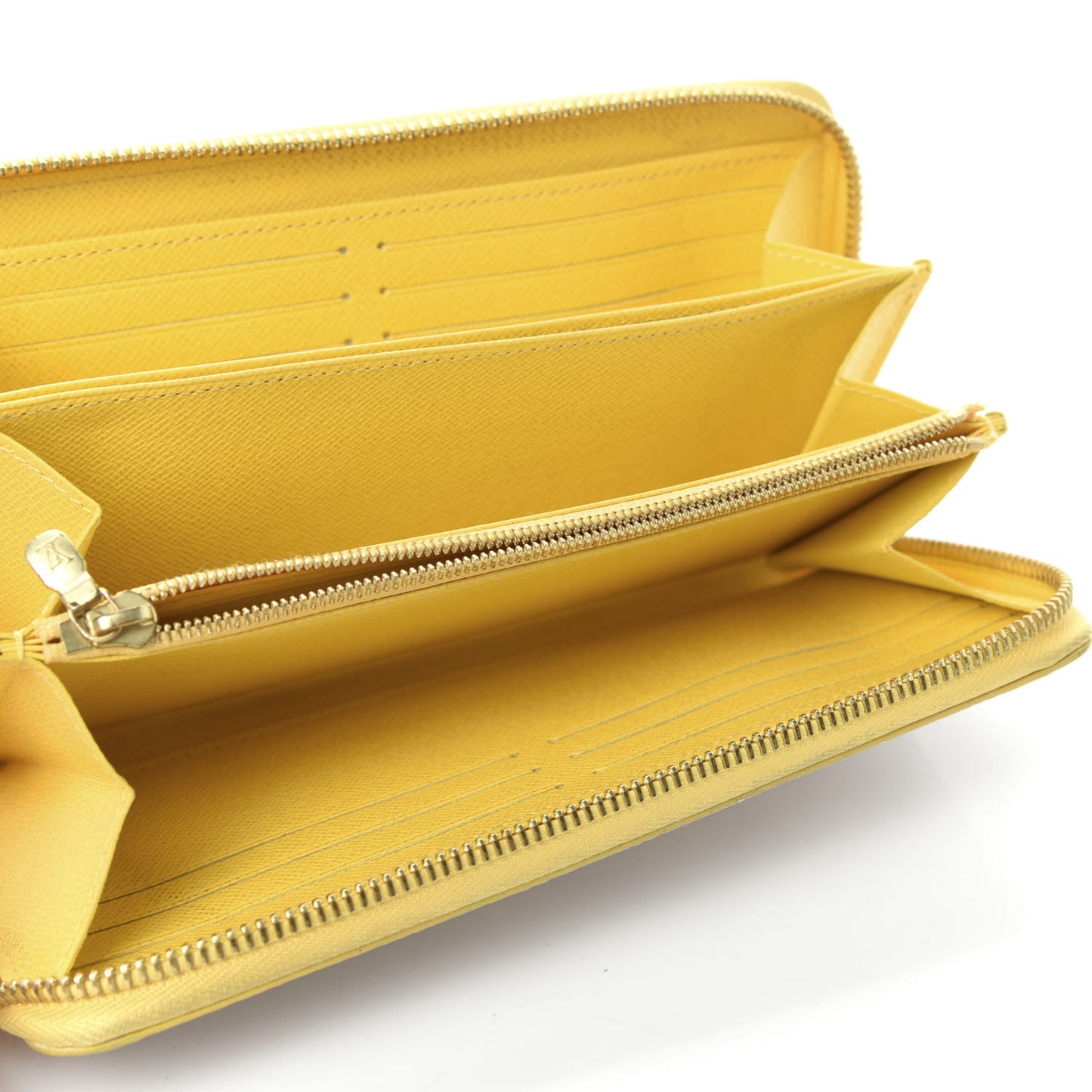 Damier Azur Zippy Wallet Jaune Pale