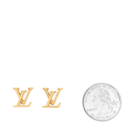 Louis Vuitton Metal LV Iconic Earrings Gold 2 of 6