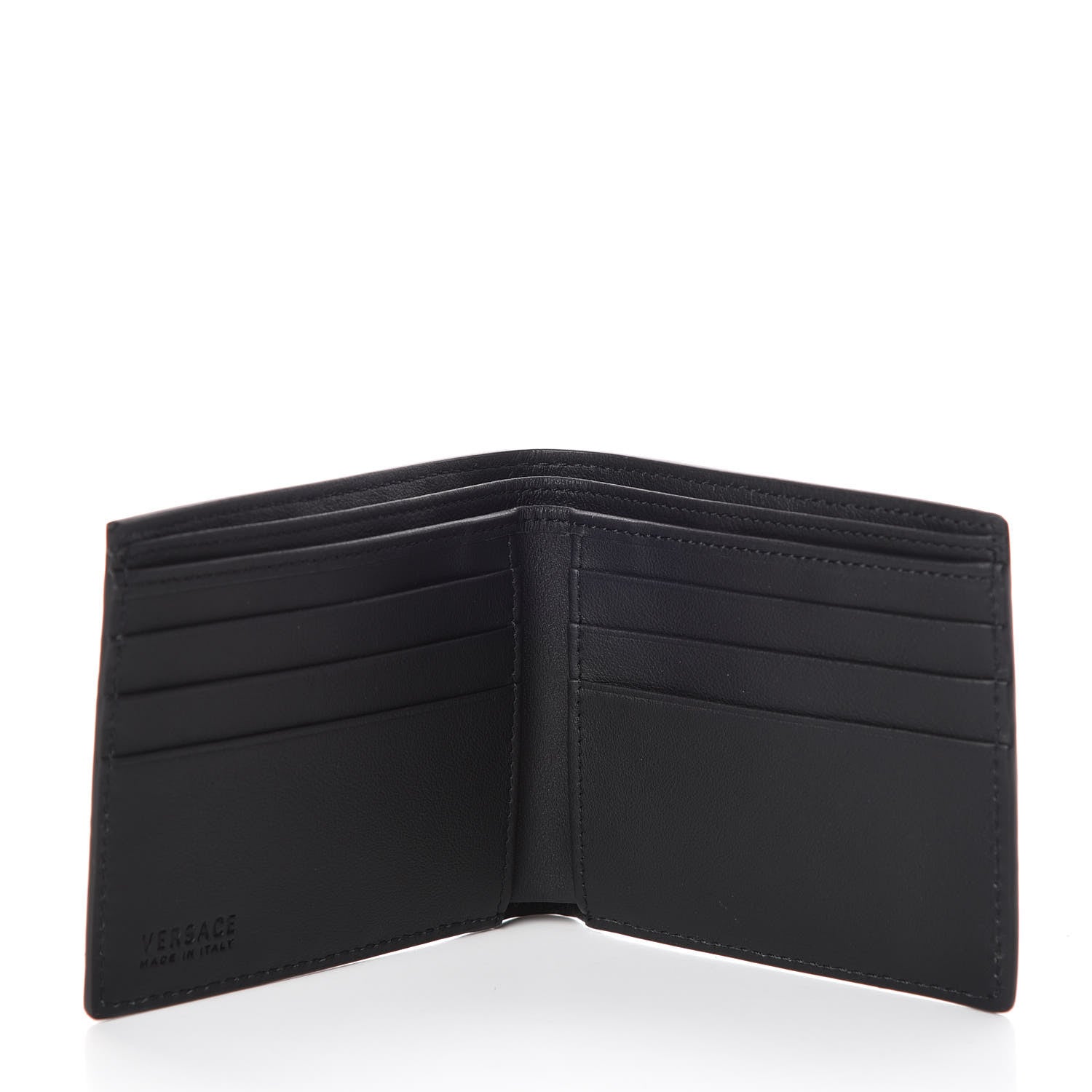 Versace Nappa Logo Bi-Fold Wallet Black 5 of 7