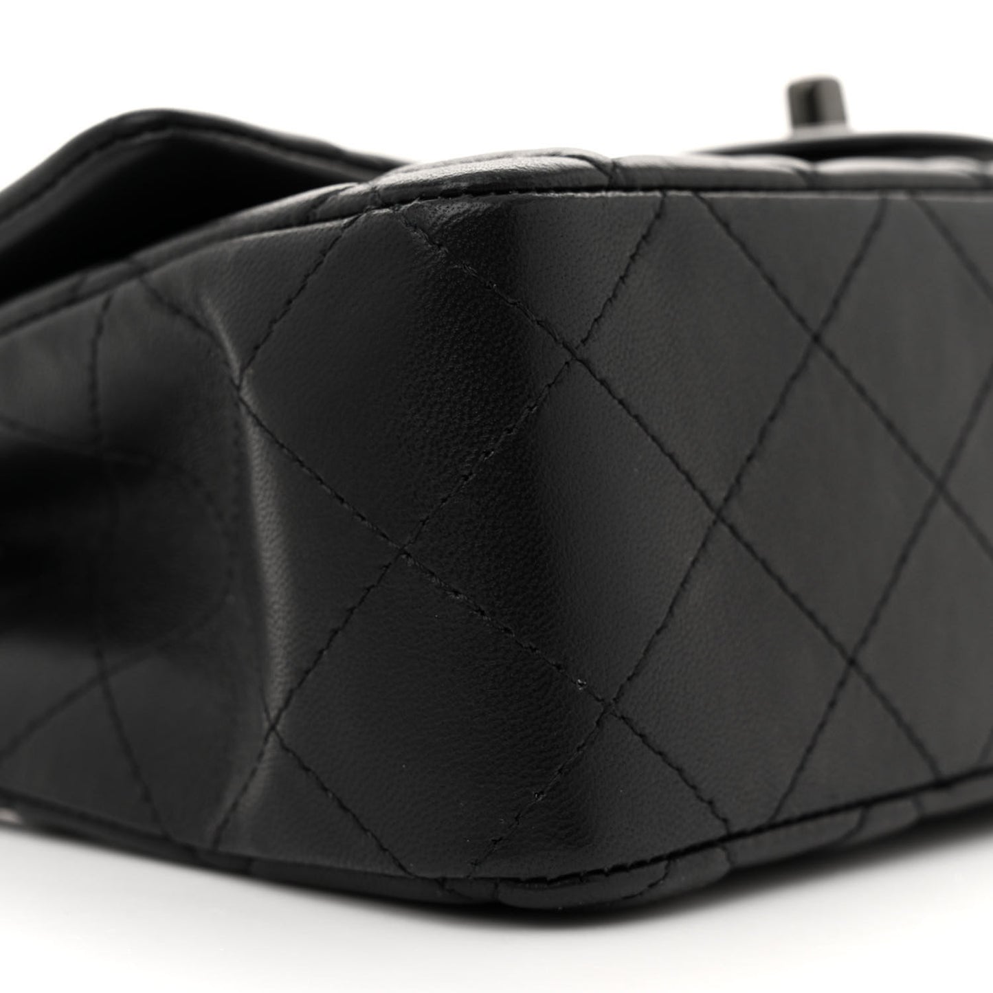 Lambskin Quilted Mini Rectangular Flap So Black