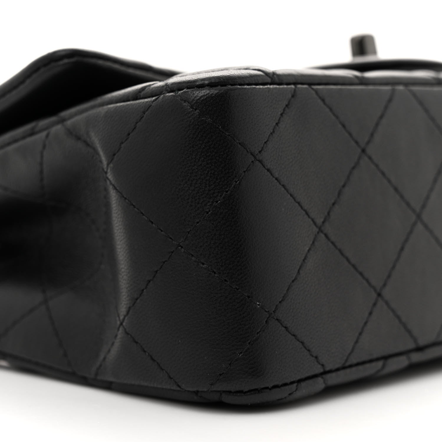 Chanel Lambskin Quilted Mini Rectangular Flap So Black 9 of 12