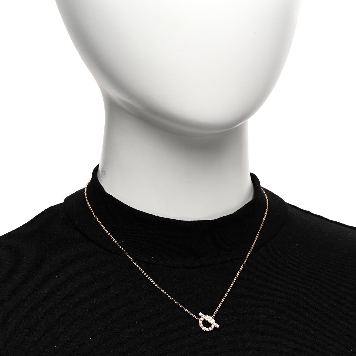 18K Rose Gold Diamond Finesse Pendant Necklace