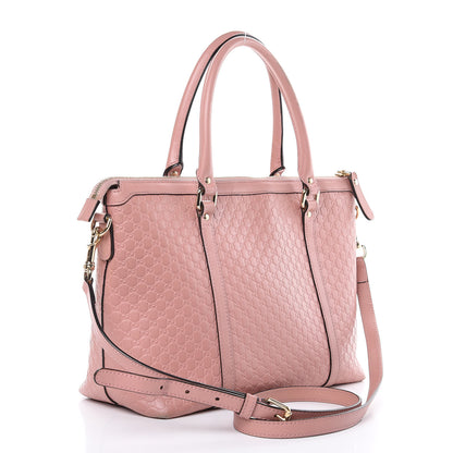 Gucci Soft Microguccissima Small Zippered Satchel Soft Pink 3 of 19