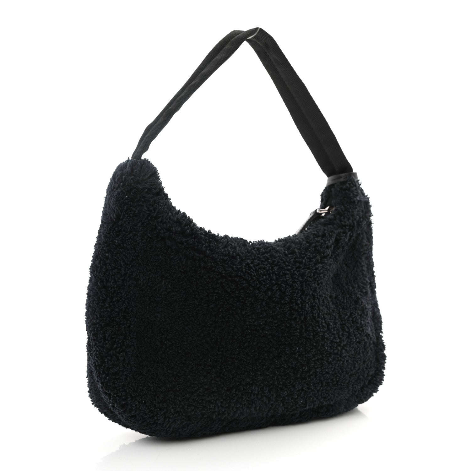 Prada Terry Cloth Mini Re-Edition 2000 Bag Black White 3 of 8
