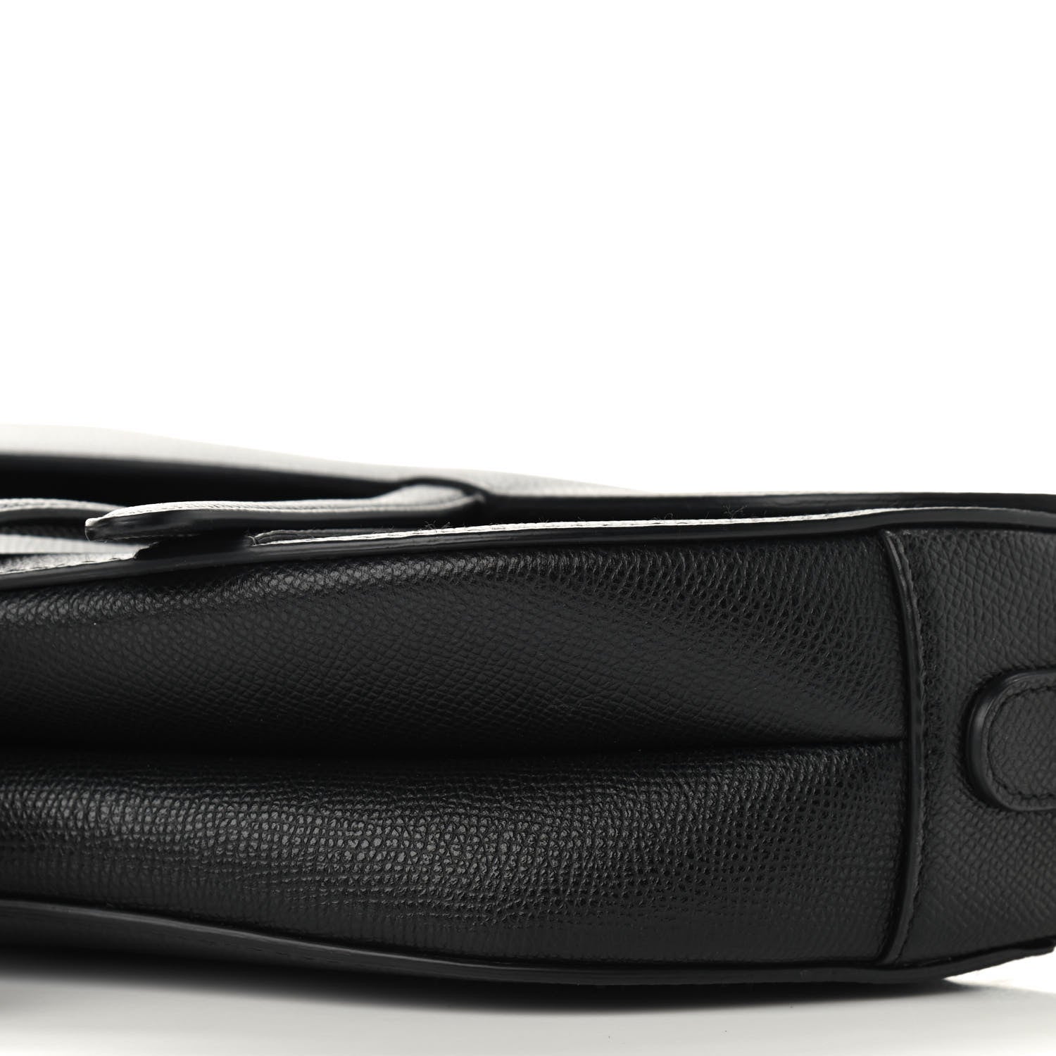 Christian Dior Grained Calfskin Saddle Bag Black 8 of 10
