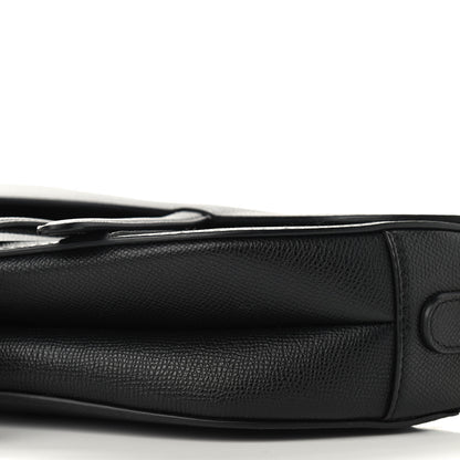 Christian Dior Grained Calfskin Saddle Bag Black 8 of 10