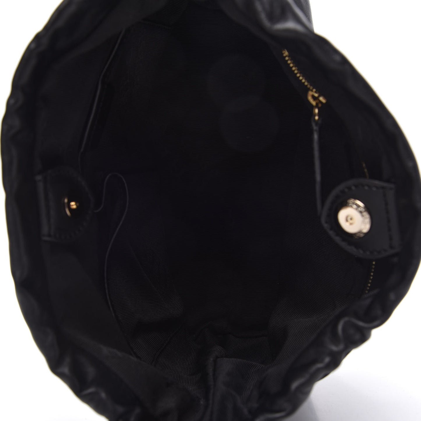 Prorsum Smooth Calfskin Small Drawstring Crossbody Black