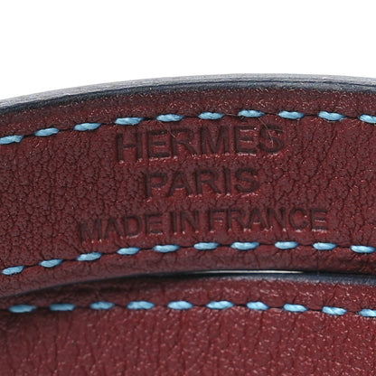 Hermes Swift Colorblock Kelly Double Tour Bracelet T2 Bleu du Nord Rouge H 3 of 5
